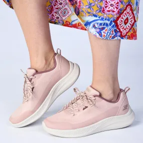 Skechers Bobs Moda Flex Lace Sneaker - Blush Satin cushioning system Urban Function