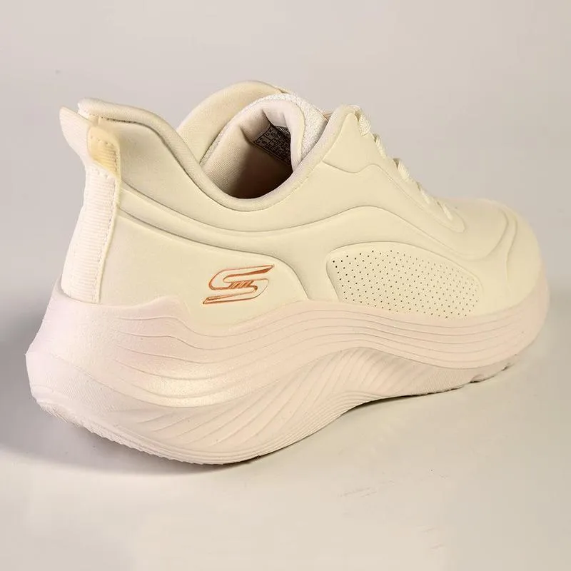 Skechers Bobs Squad Waves Sports Sneaker - White Premium Leather