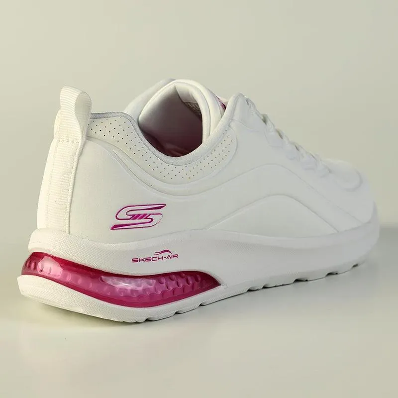 Abrasion Resistant Mesh Skechers Bobs Vision Arts Sports Sneaker - White