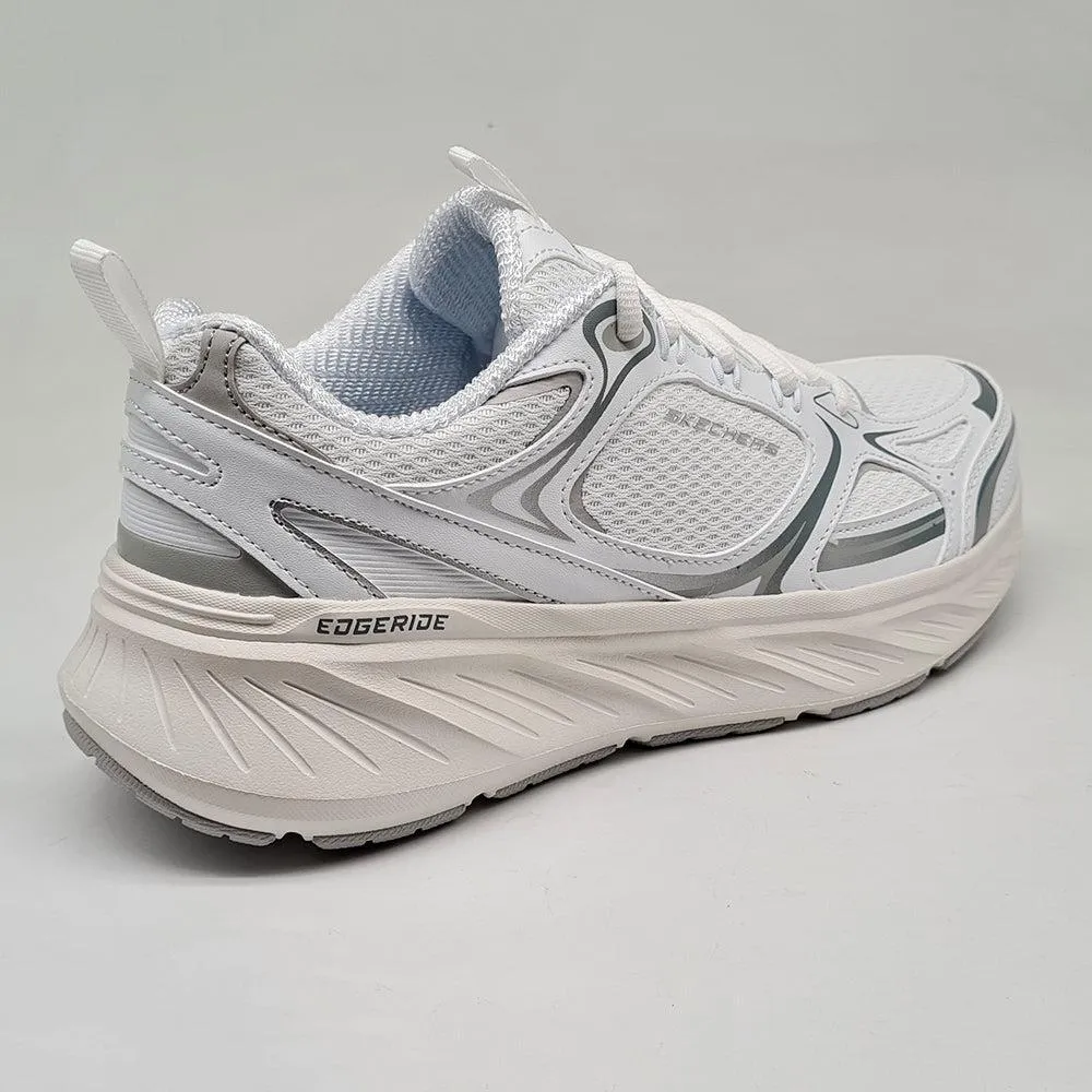 Skechers Edgeride Lace Up Sneaker - White Dynamic Traction Pattern Cushioned Choice