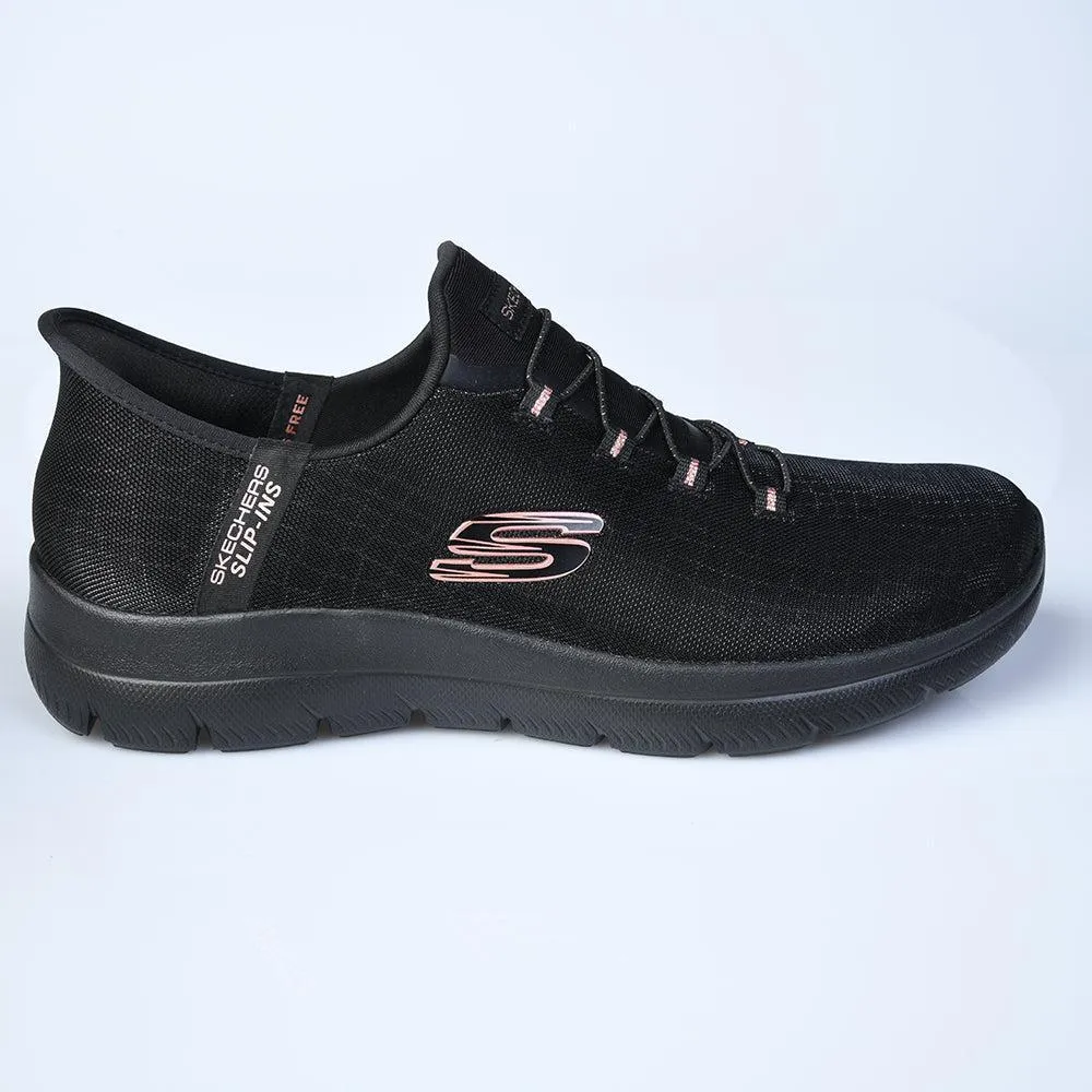 Skechers Go Walk Bunger Sneaker - Black Contoured Support Quick Release Tongue