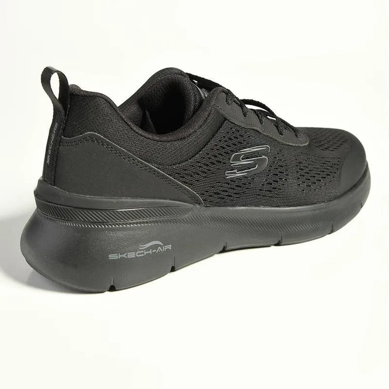 Micro Grip Tread Pattern Urban Mobility Skechers Skech-Air Dynamight 2.0 Sneaker - Black Black