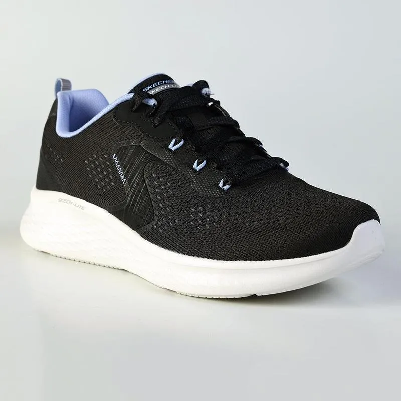 Skechers Skech-Lite Pro Sneaker - Black / Blue foam padding