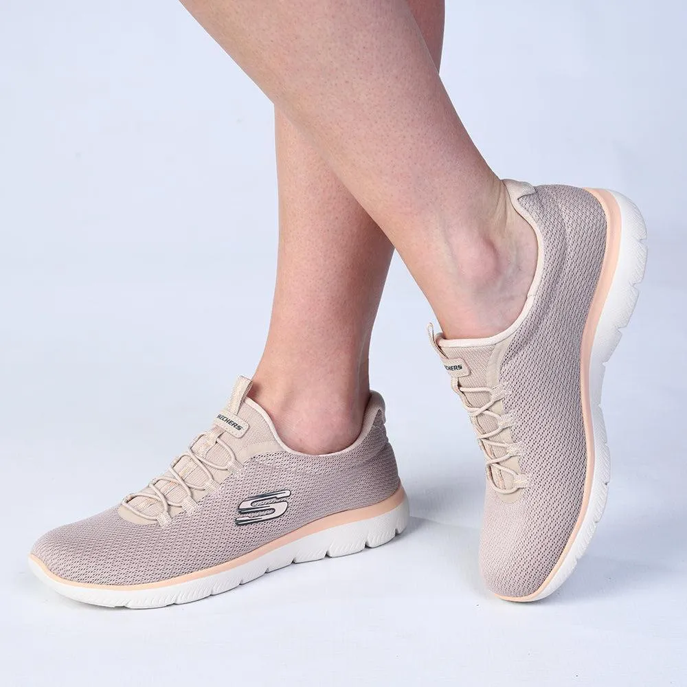 Tpu Stability Frame Impact-absorbing fit Skechers Summits Slip On Sneaker - Taupe