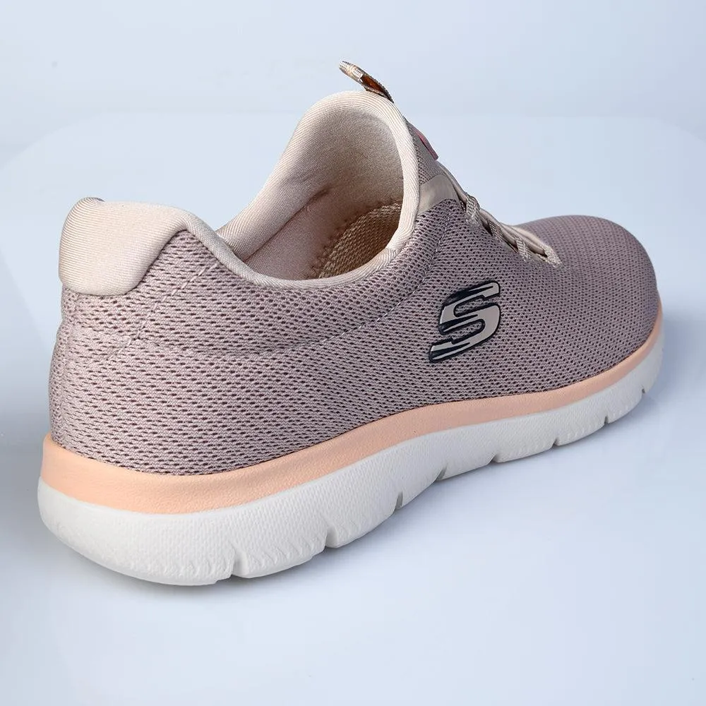 Compression Resistant Collar Skechers Summits Slip On Sneaker - Taupe