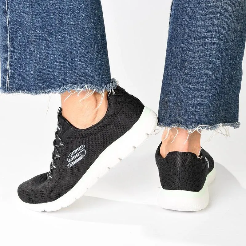 Abrasion Shield Sculpted cushioning Skechers Summits Sports Sneaker - Black Multi