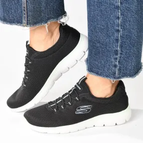 Skechers Summits Sports Sneaker - Black Multi Anti Static Material Comfortable Padding