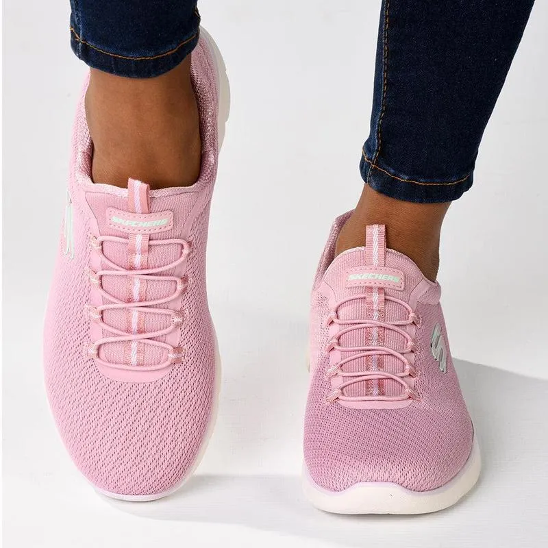 Slip Resistant Skechers Summits Sports Sneaker - Mauve Multi
