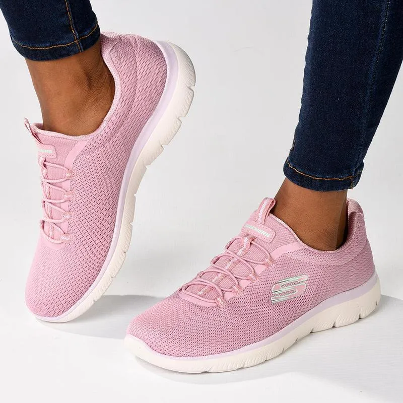 Tear Resistant Upper Skechers Summits Sports Sneaker - Mauve Multi