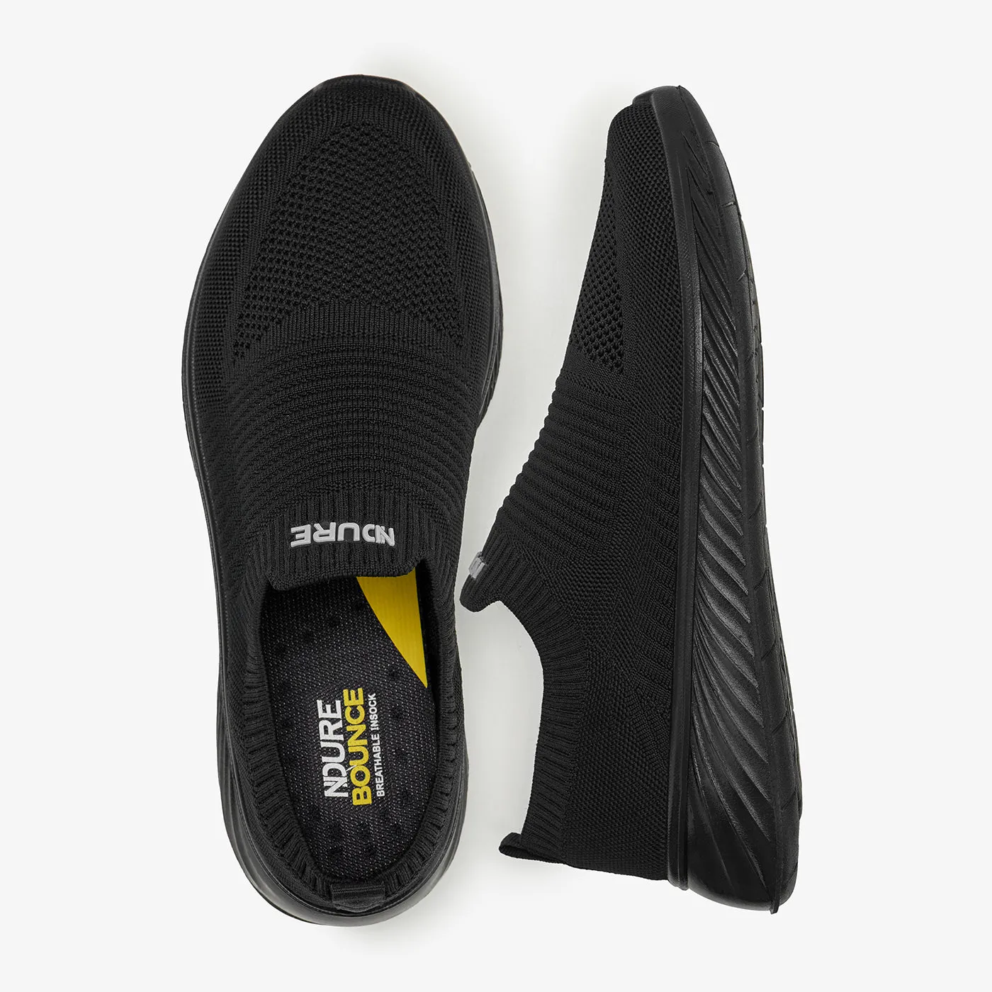 Lightweight Chassis High Rebound Midsole Men's Monochrome Sneakers