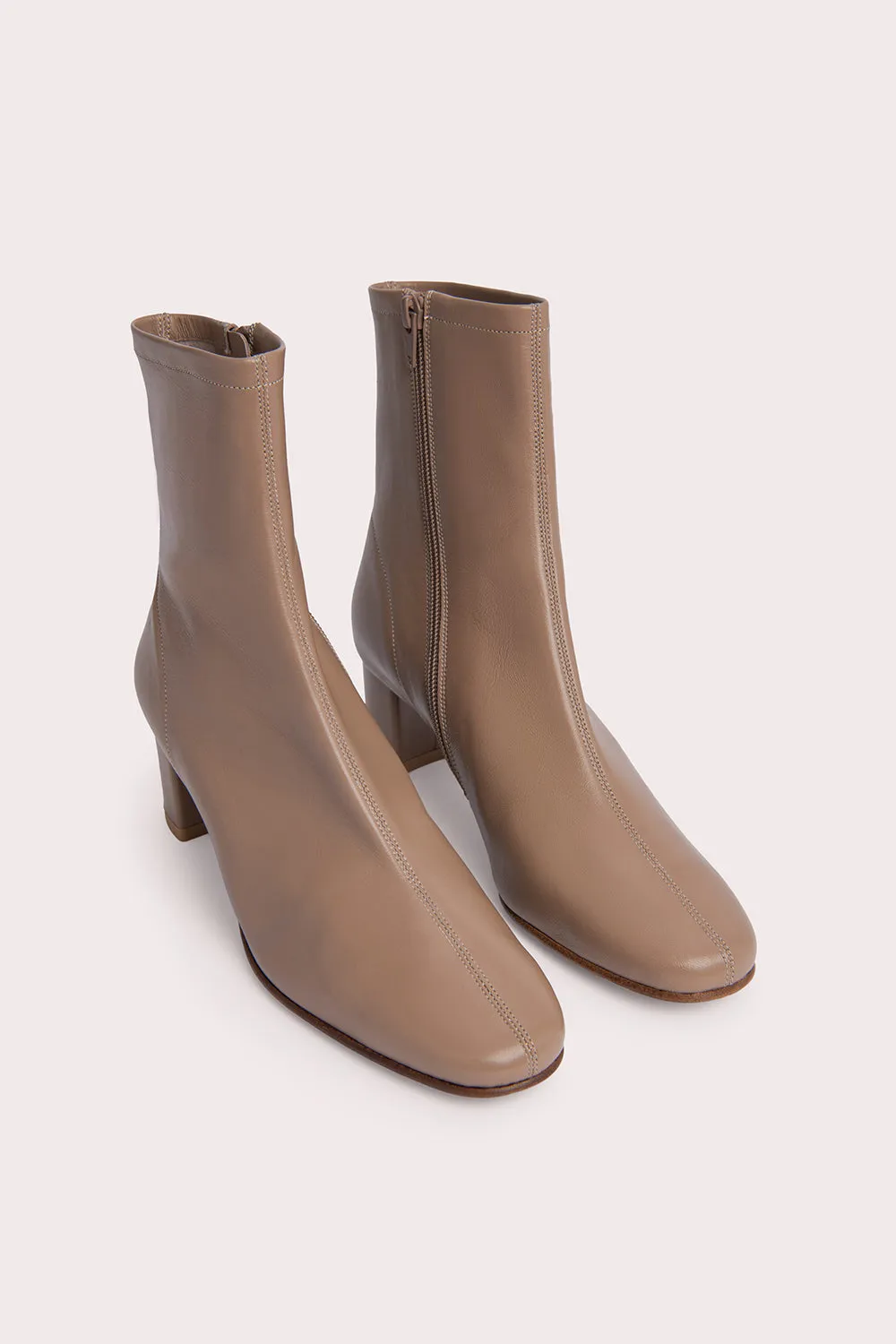 Sofia Nude Leather microfiber mountain boots