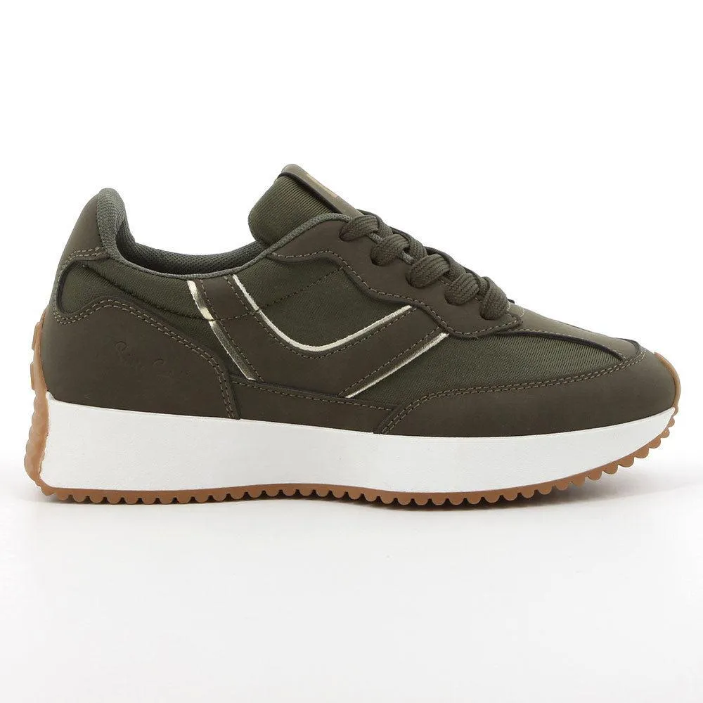 Durable Rubber Pierre Cardin Blindee 3 Sneakers - Olive Gold