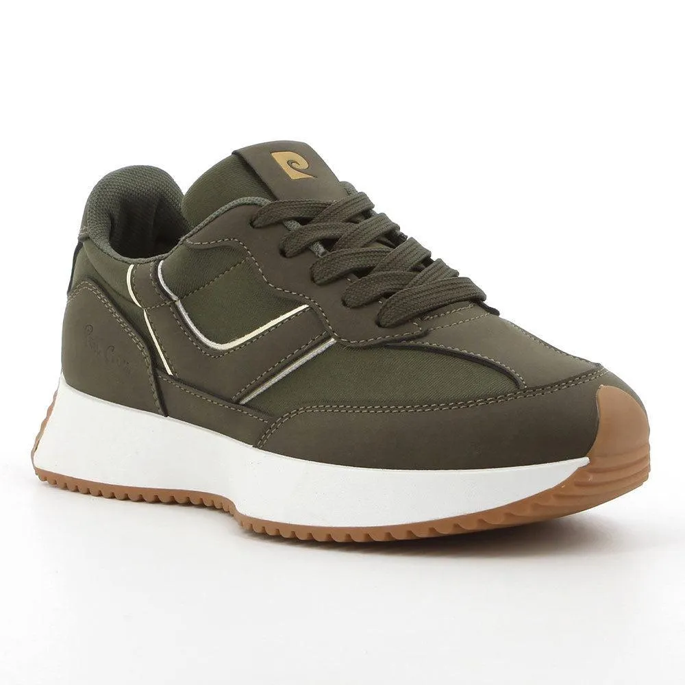 Pierre Cardin Blindee 3 Sneakers - Olive Gold Balanced Stack Height