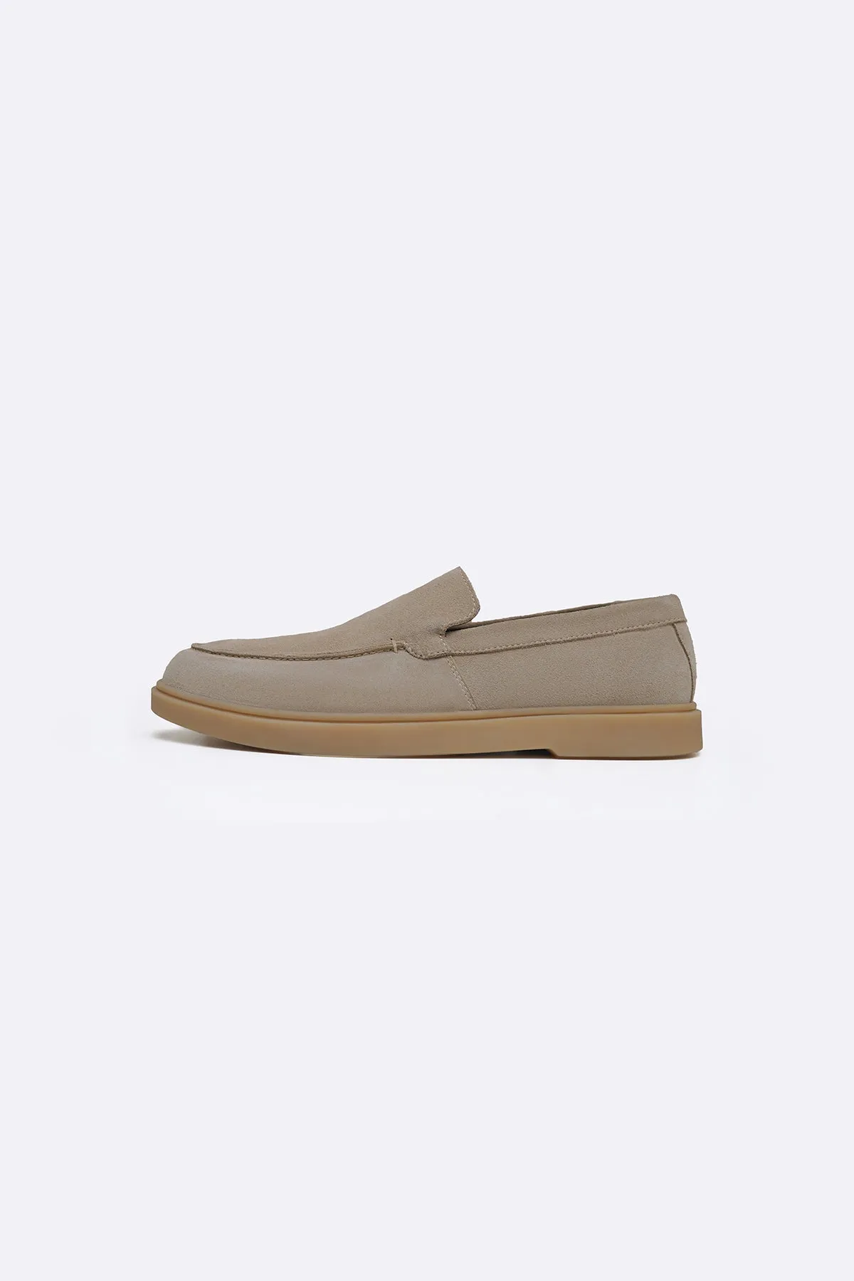 SUEDE LEATHER SLIP-ON LOAFERS Flexible Lining