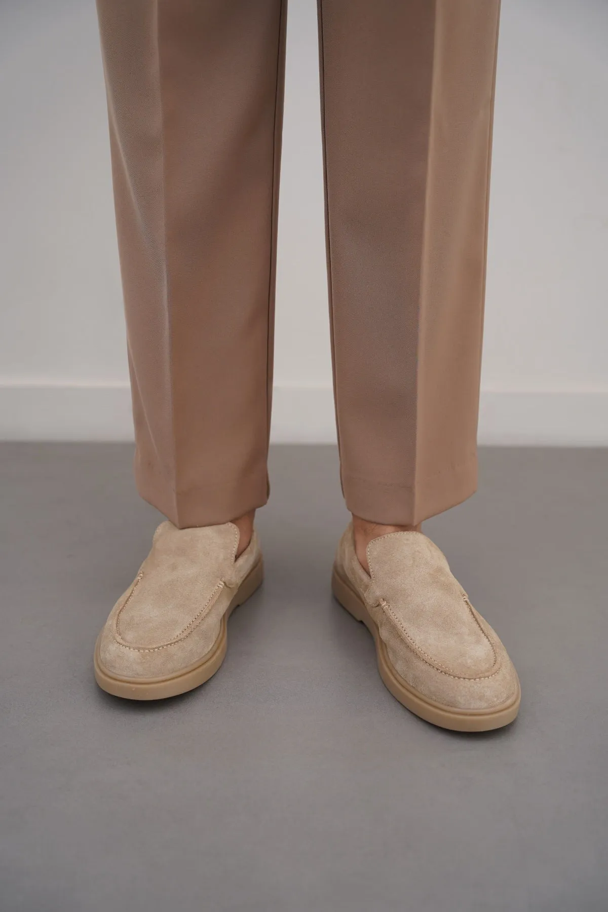 SUEDE LEATHER SLIP-ON LOAFERS Sustainable Manufacturing Process Supportive Traction