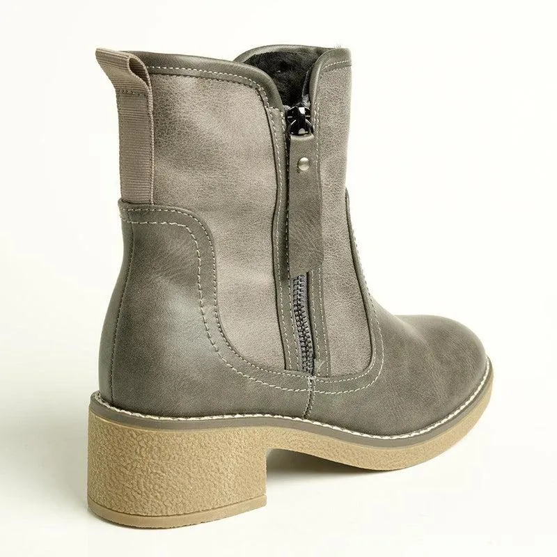 Tiger Mark Comfortable Heel Counter Soft Style by Hush Puppies Bosley Ankle Boot - Grey