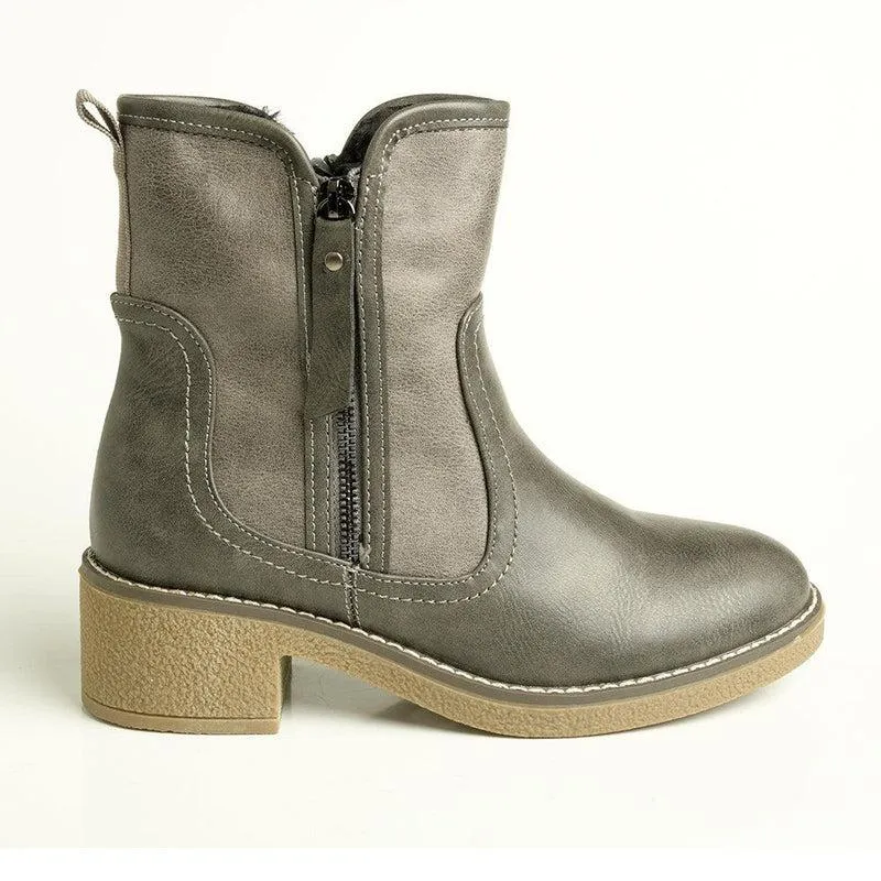 Soft Style by Hush Puppies Bosley Ankle Boot - Grey Travel Friendly