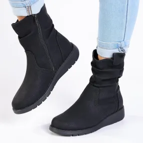 Protective Finish Adventure Seeker Soft Style by Hush Puppies Laura Ankle Boot - Black