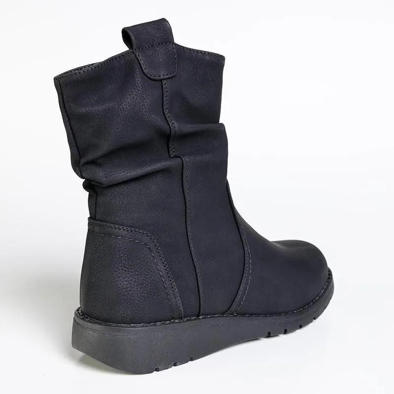 Soft Style by Hush Puppies Laura Ankle Boot - Black Leather Lining Ergonomic Fit