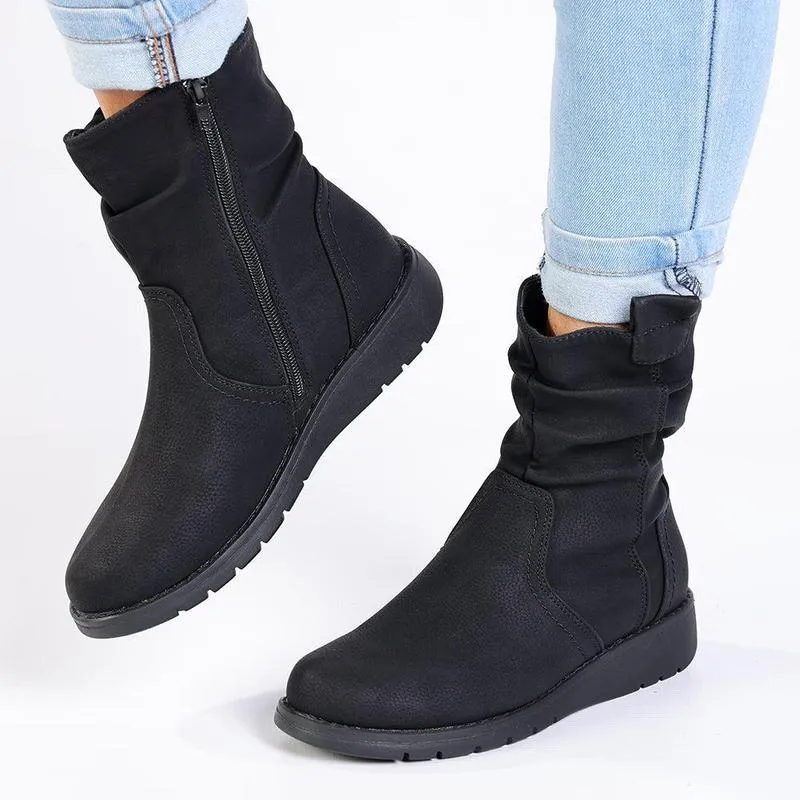 Protective Finish Adventure Seeker Soft Style by Hush Puppies Laura Ankle Boot - Black