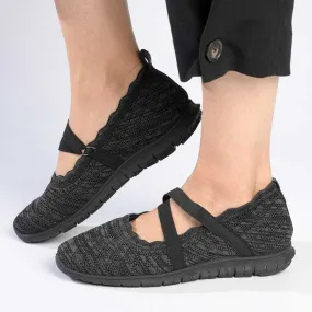 Soft Style by Hush Puppies Nalini Melange Sneaker - Charcoal Resilient Form Fit Everyday