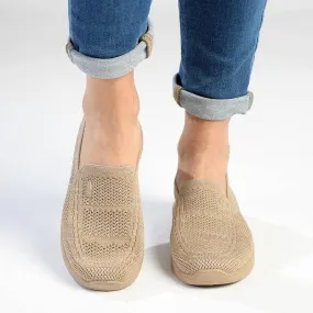 Soft Style By Hush Puppies Rimba Melange Knit Loafer - Taupe Versatile Everyday Design TPUOutsole