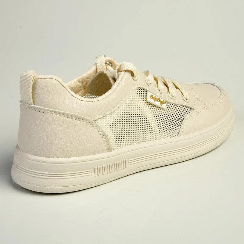 Soft Style by Hush Puppies Tavita Sneaker - Beige Neutral Footbed Design All Terrain Shoes