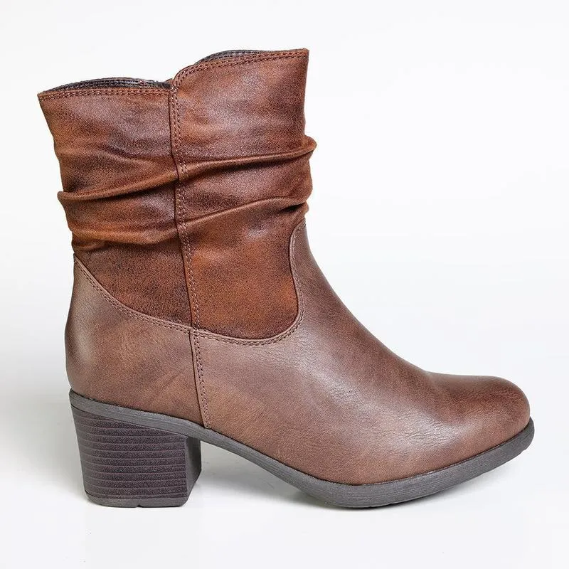 Soft Style by Hush Puppies Willow Ankle Boot - Taupe Easy Walk