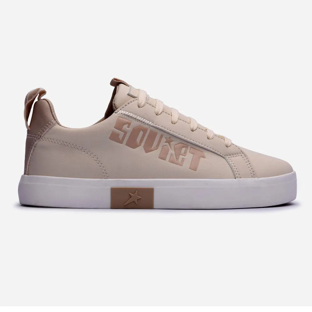 Soviet Hollywood Lace Up Sneaker - Cream Stone Daily Comfort High   Top