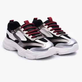 Smart Chic Dry Fast Soviet K Hilton Kids Sneaker - Black/Silver/Pewter