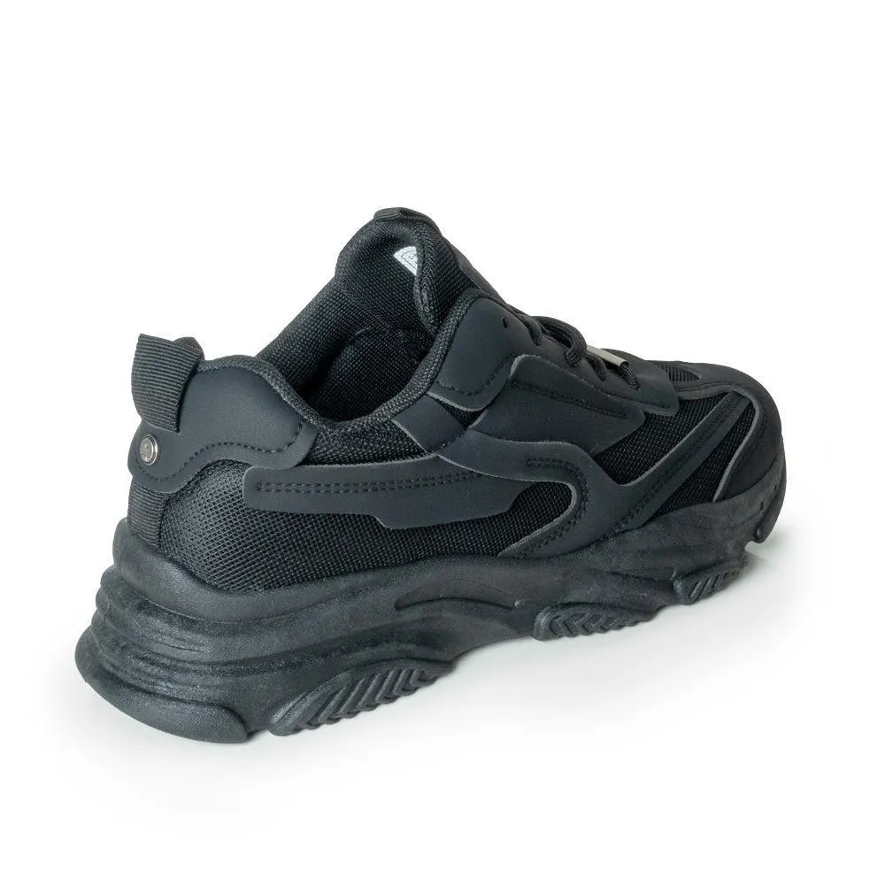 Soviet Ladies Hilton Lace Up Sneaker - Black Mono Anti Slip Outsole