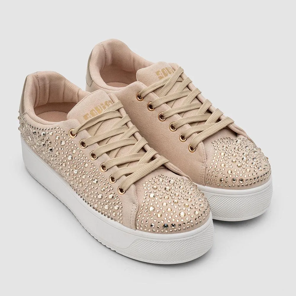 Soviet Thiago Diamond Sneaker - Nude/Gold Freedom Steps Ultra-soft cushioning