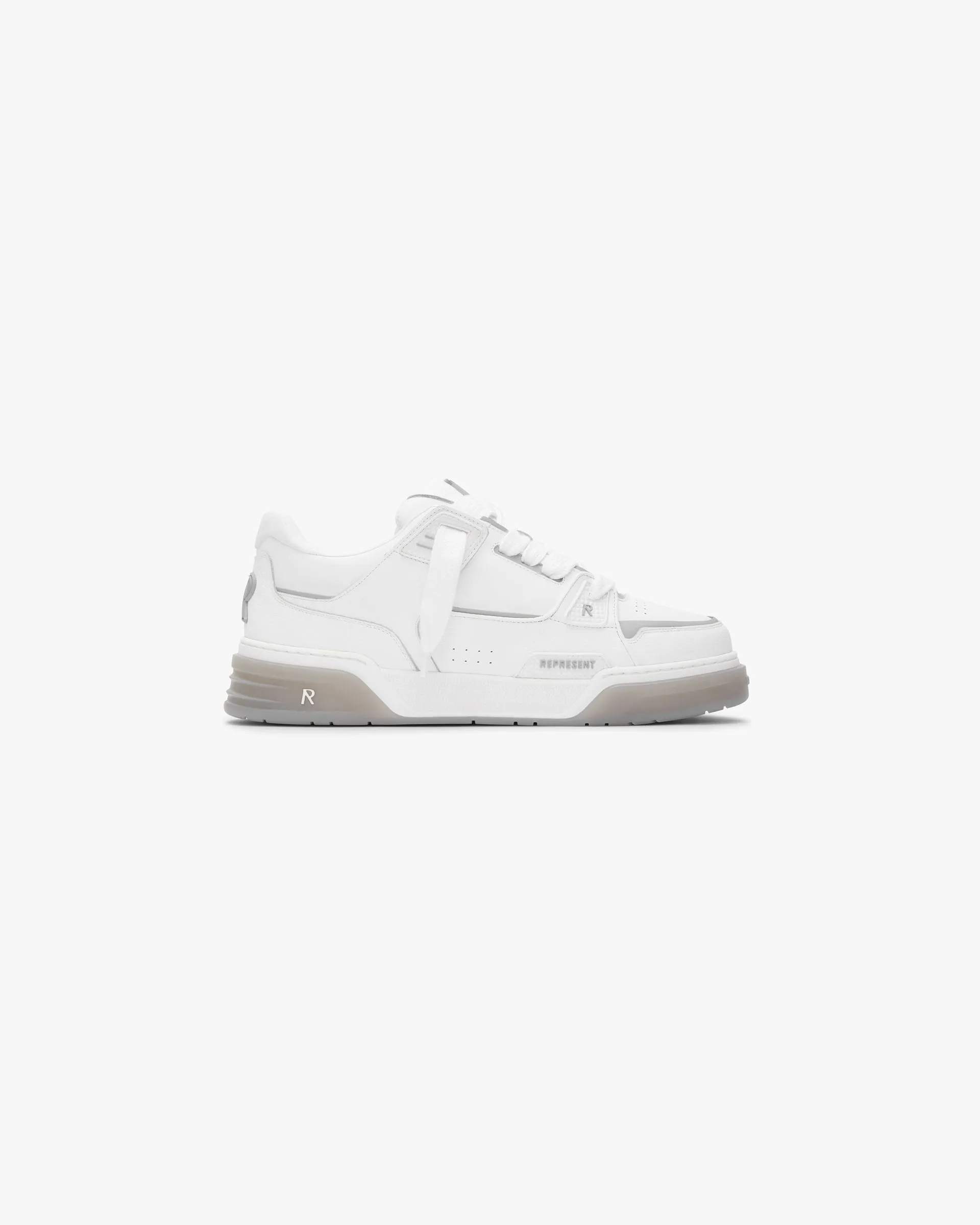 pull - tab Adjustable Closure System Studio Sneaker - White Grey