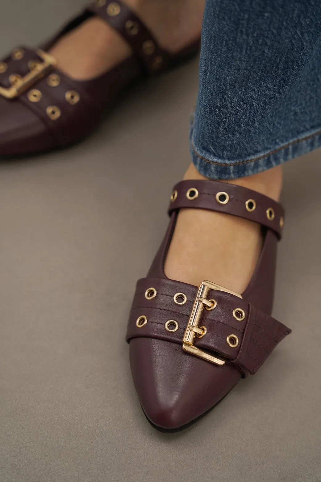 most affordable Boosted style STATEMENT LEATHER MULES