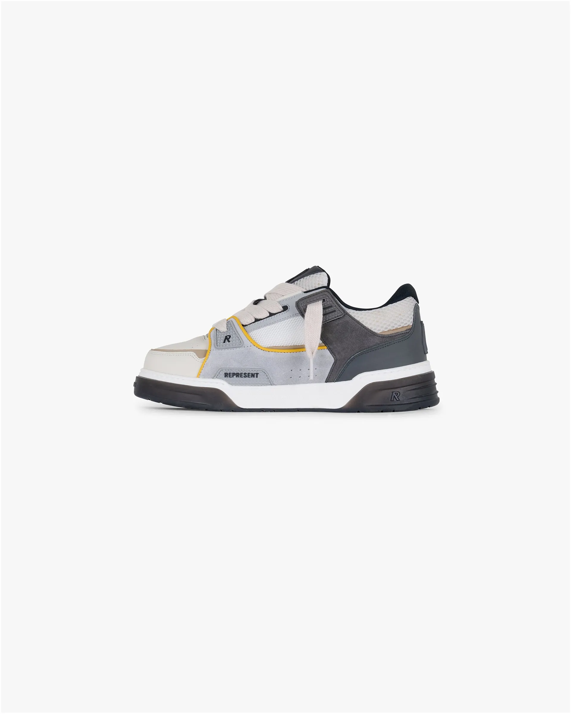 walking - style Studio Sneaker - Suede Mix - Beige Yellow