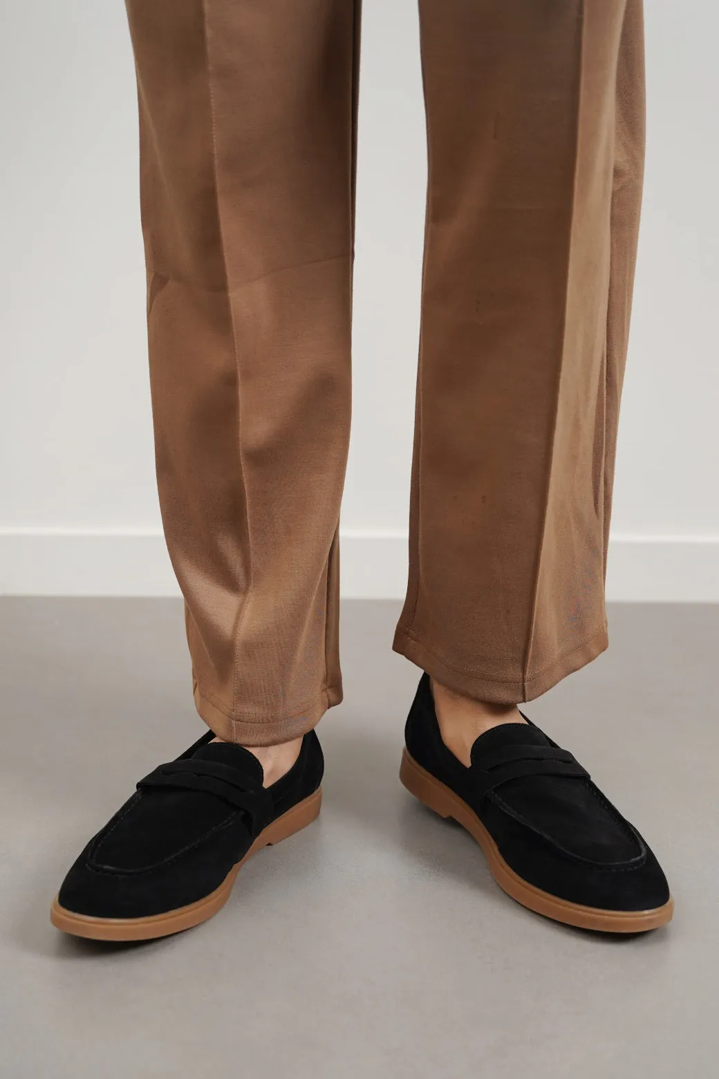 SUEDE LEATHER LOAFERS Stretchable Stability control