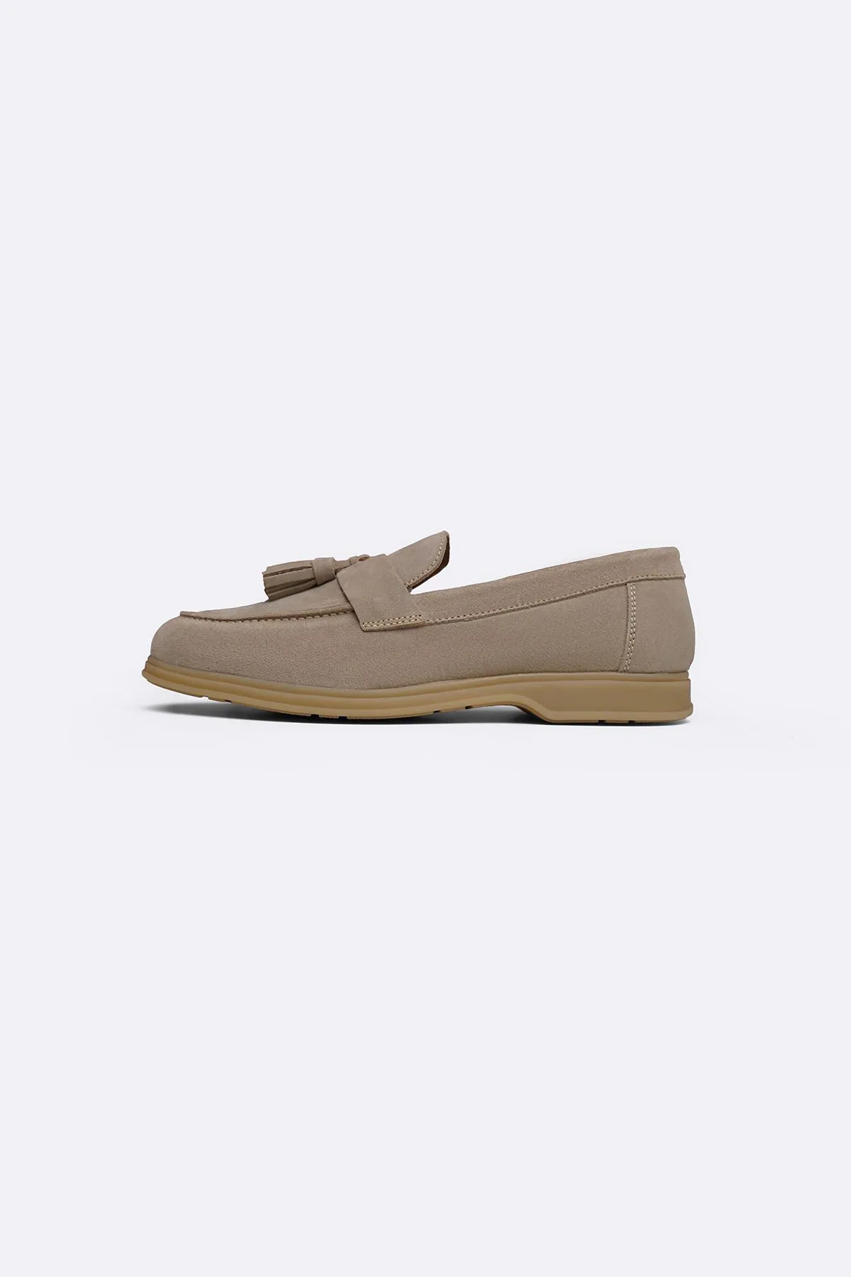 SUEDE LEATHER TASSEL LOAFERS Ankle Support