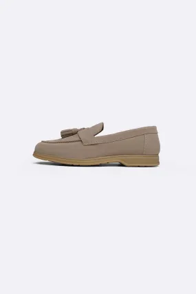 SUEDE LEATHER TASSEL LOAFERS Ankle Support