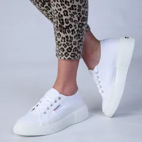 Superga Bubble Canvas Classic - White Ergonomic Fit