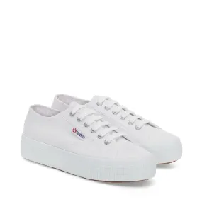 Superga Classic Platform Canvas 2740 Sneaker - White Energy Returning Technology Vegan Material Options