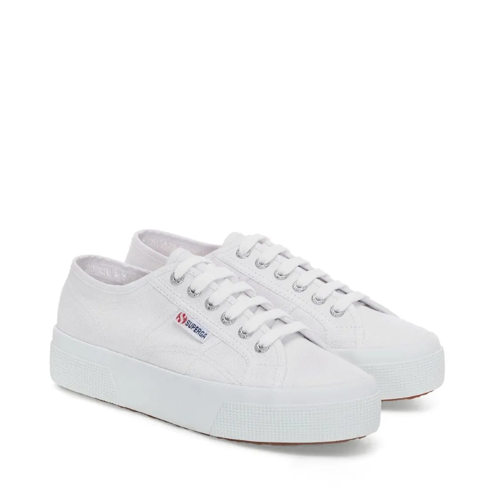 Superga Classic Platform Canvas 2740 Sneaker - White Energy Returning Technology Vegan Material Options