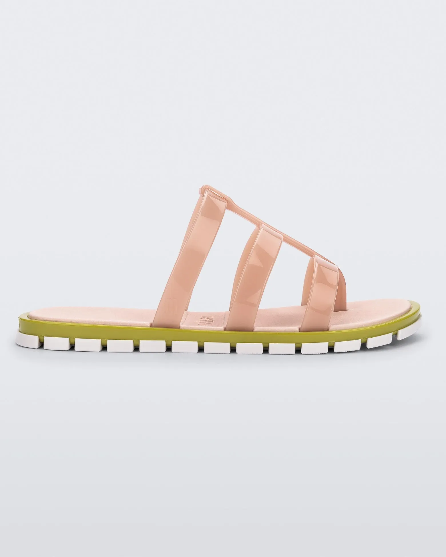Multi Density Outsole Cushioned Footbed Path Slide - Pink/Green