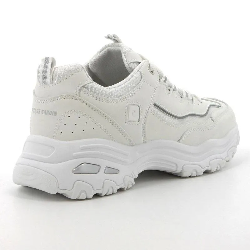 Pierre Cardin Ladies Chunky Sneaker - White Stitch Down Construction