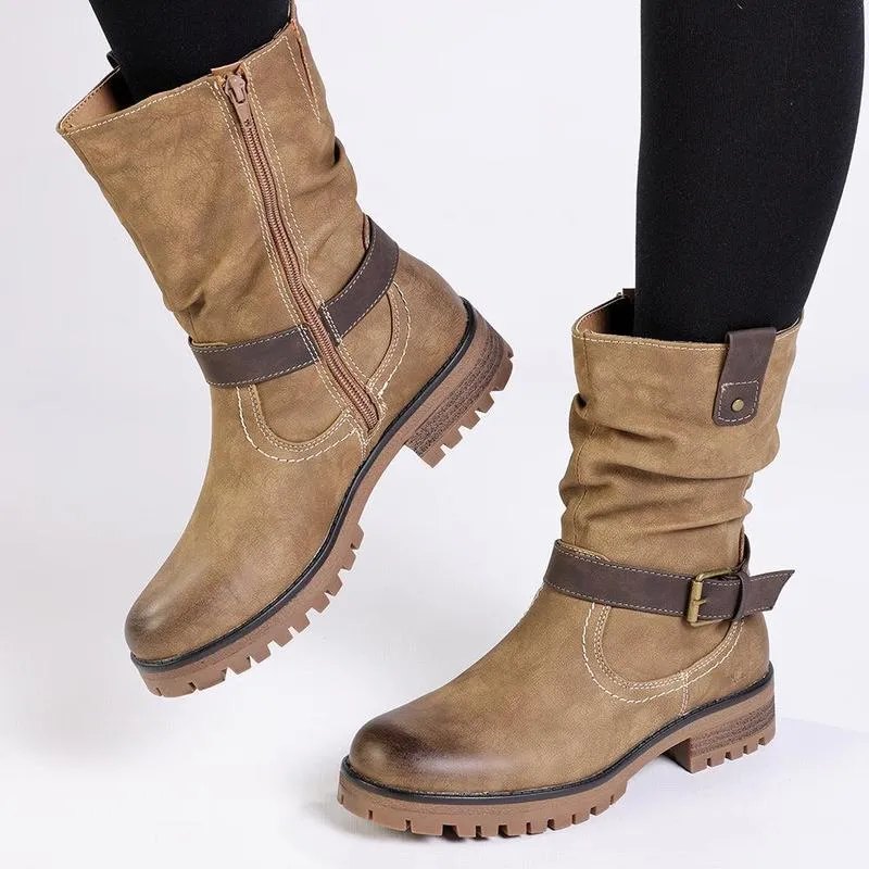 Pierre Cardin Calda Boots - Taupe All Weather Rough Terrain