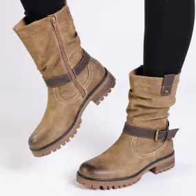 Pierre Cardin Calda Boots - Taupe All Weather Rough Terrain