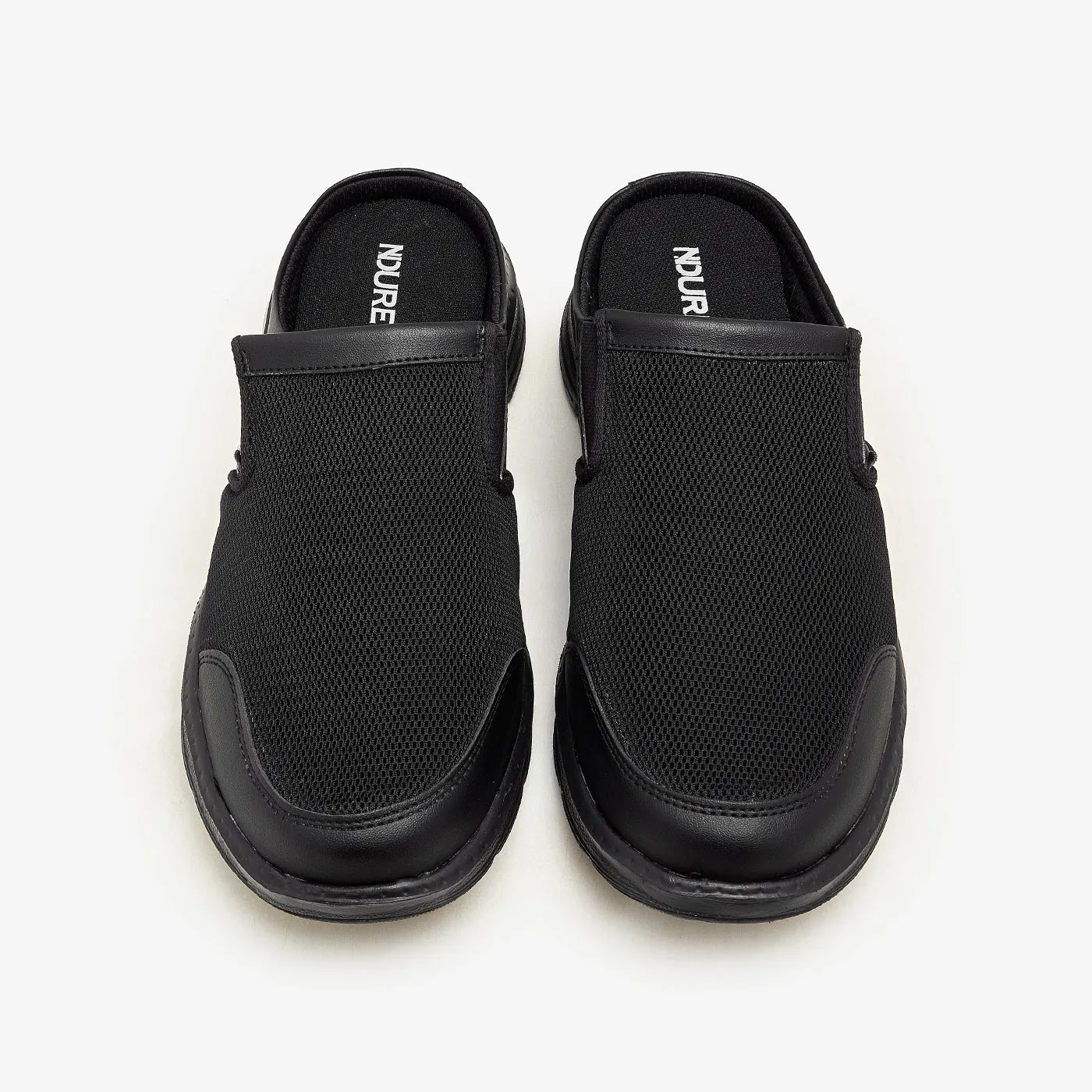 Flat Comfort Shine Finish Men's Mesh Mule Sneakers