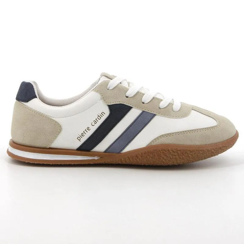 Pierre Cardin Wembi 1 Lace Up Sneaker - White Rubber Traction Grip Hyper Responsive Cushion