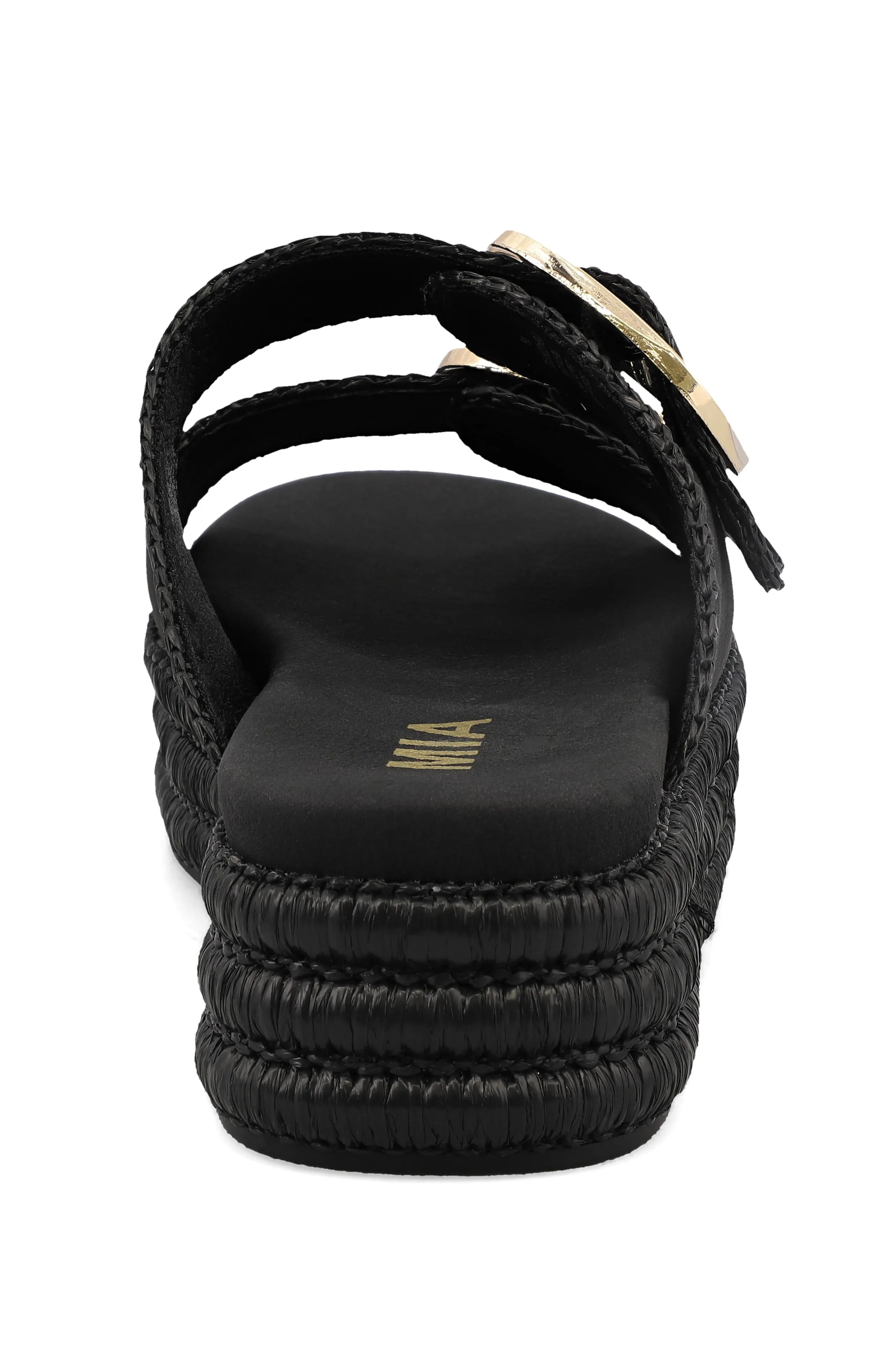 Glam traction Shock Absorption Core Mieko Sandal - Black