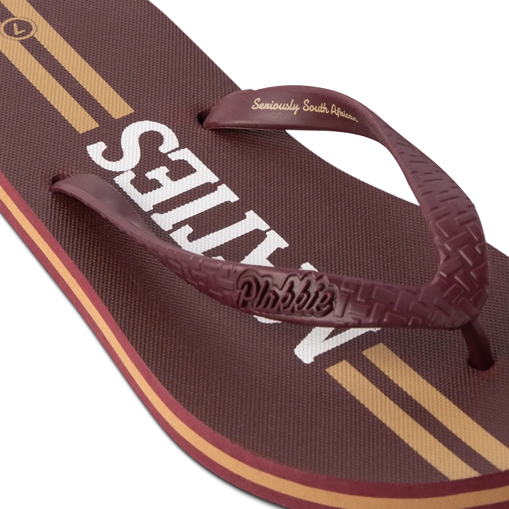 The Matie Men's Plakkie (Maroon and White) High   Quality Leather