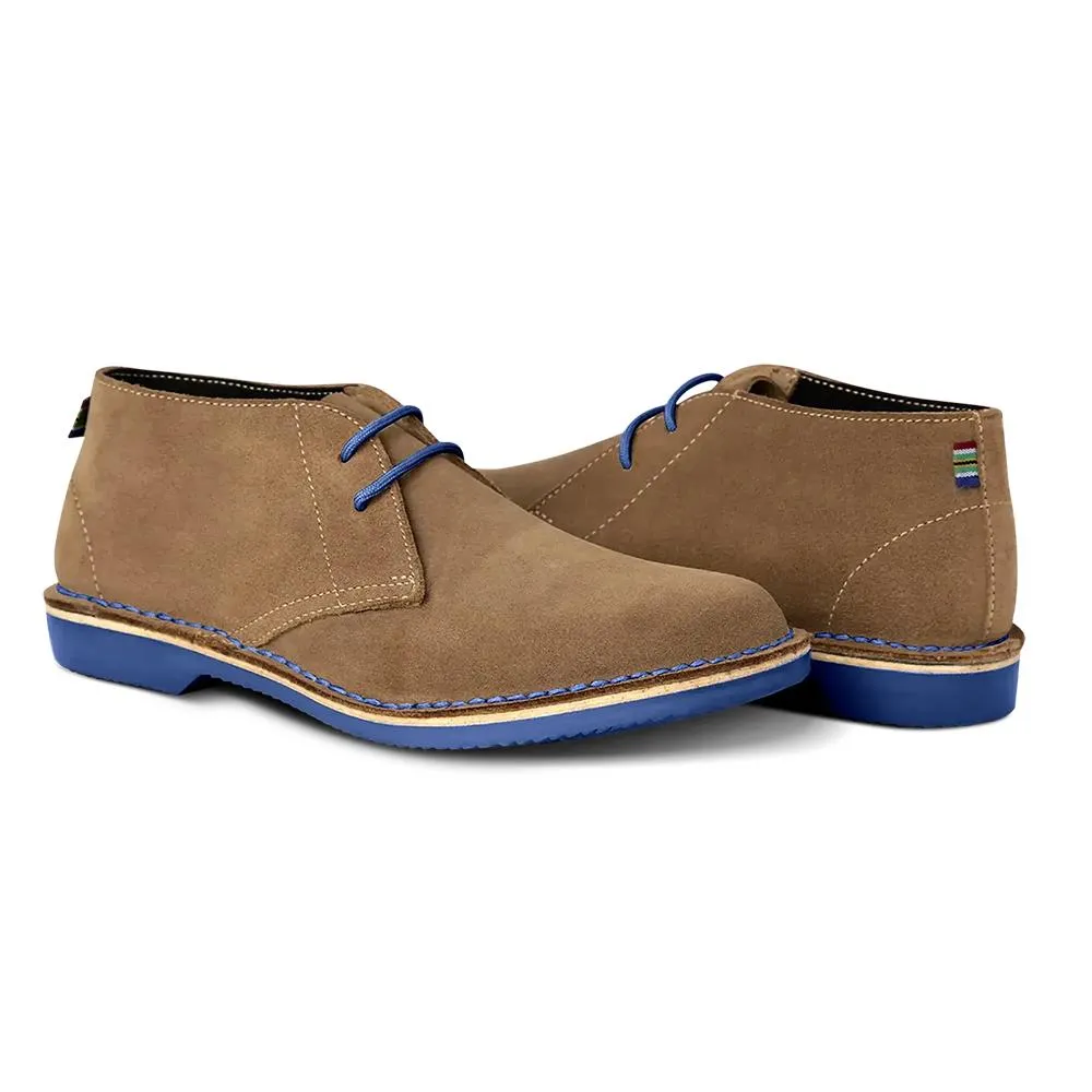 Urban Edge Veldskoen Leather Traditional Heritage J Bay - Blue Sole / Grain Suede